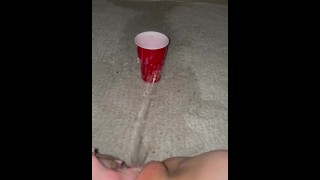 Spray Piss Into A Solo Cup