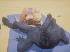 Cute Blonde with Werewolf (knotting) - Screenshot 7 of 16 - Rule 34