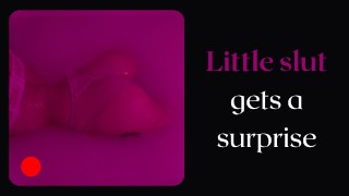 Little Slutty Receives A Surprise-Porn Audio-That She Wasn't Expecting