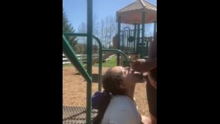 PRIOR TO THE GAME SHE ASKED FOR A FACIAL AT THE PLAYGROUND