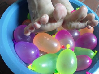Exciting Foot Fetish with Balloons
