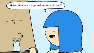 Синеволосая Шлюха Унижает Жалкий Крошечный Пенис, А Затем Сосет Его Для Удовольствия