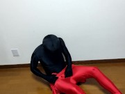 Preview 1 of I am put on penis case zentai suit 2 layers