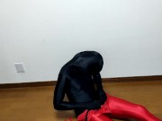 Preview 4 of I am put on penis case zentai suit 2 layers
