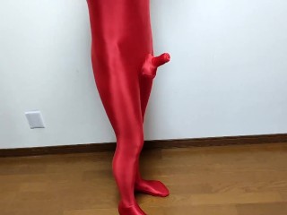 I am Put on Penis Case Zentai Suit 2 Layers
