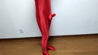 Je joue mis sur l'étui à pénis costume zentai 2 couches