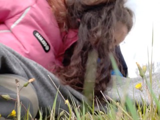 Hiker Stops to Suck my Cock. Blowjob in the Outdoors