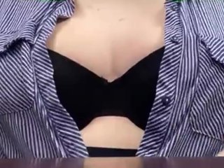 bouncing tits, solo female, boob squeeze, squeezing tits hard