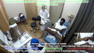 Rina Arem obtém exame ginecológico anual do Doctor Tampa e enfermeira Stacy Shepard no GirlsGoneGynoCom
