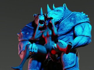 Two members of a furry monster in one pussy wildlife