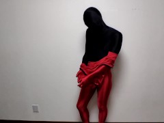 レッド＆ブラックの重ね着全身タイツ - Screenshot 8 of 16 - Spandex