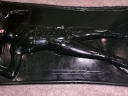 Preview 5 of Sealed & Teased in Layers of Latex: Slut Enjoys Breath Play & Orgasms in a Catsuit, Corset, & Vacbed