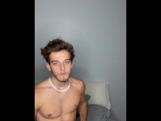vertical video, bisexual male, handjob, solo male