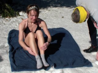 Rare sex video - fucking on ski in he winter forrest