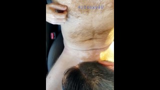 Meeting up with best friends dad, quick blowjob!
