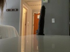 Video TrishaBounce - 14 inch Black Cock Makes Me Cum HARD in a Hotel Room - I love that BIG BLACK COCK