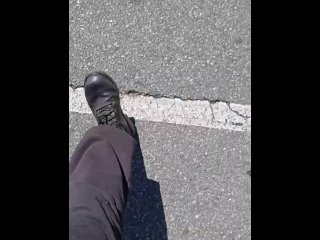 Buck bulging walking to Dick's Sporting's Goods