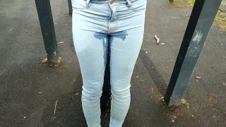 Jeans Peeing In Public Without Remorse