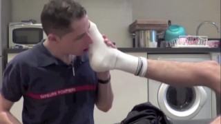 aamtor sneanerk and feet domination for twoi youn gfrench badboys