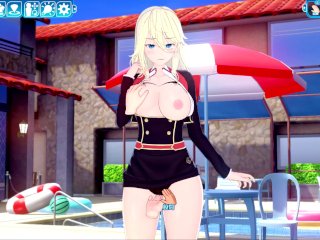 【コイカツ！ サンシャイン エクステンション】新性格「高潔」な金髪爆乳美女3DCG巨乳アニメ動画[Hentai Game Koikatsu! Sunshine Extension(Anime 3DCG