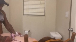 BREAKING IN OUR NEW BATHROOM WITH DEEP BBC BACKSHOTS