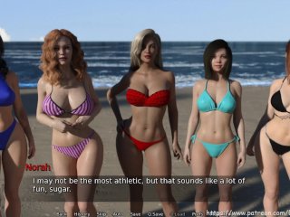 beach, big tits, 3d, step mom