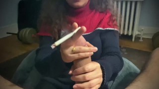 ASMR Epic Asian Maid Handjob While Smoking