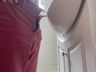 Horny FTM Stripping and jerking off before shower hairy