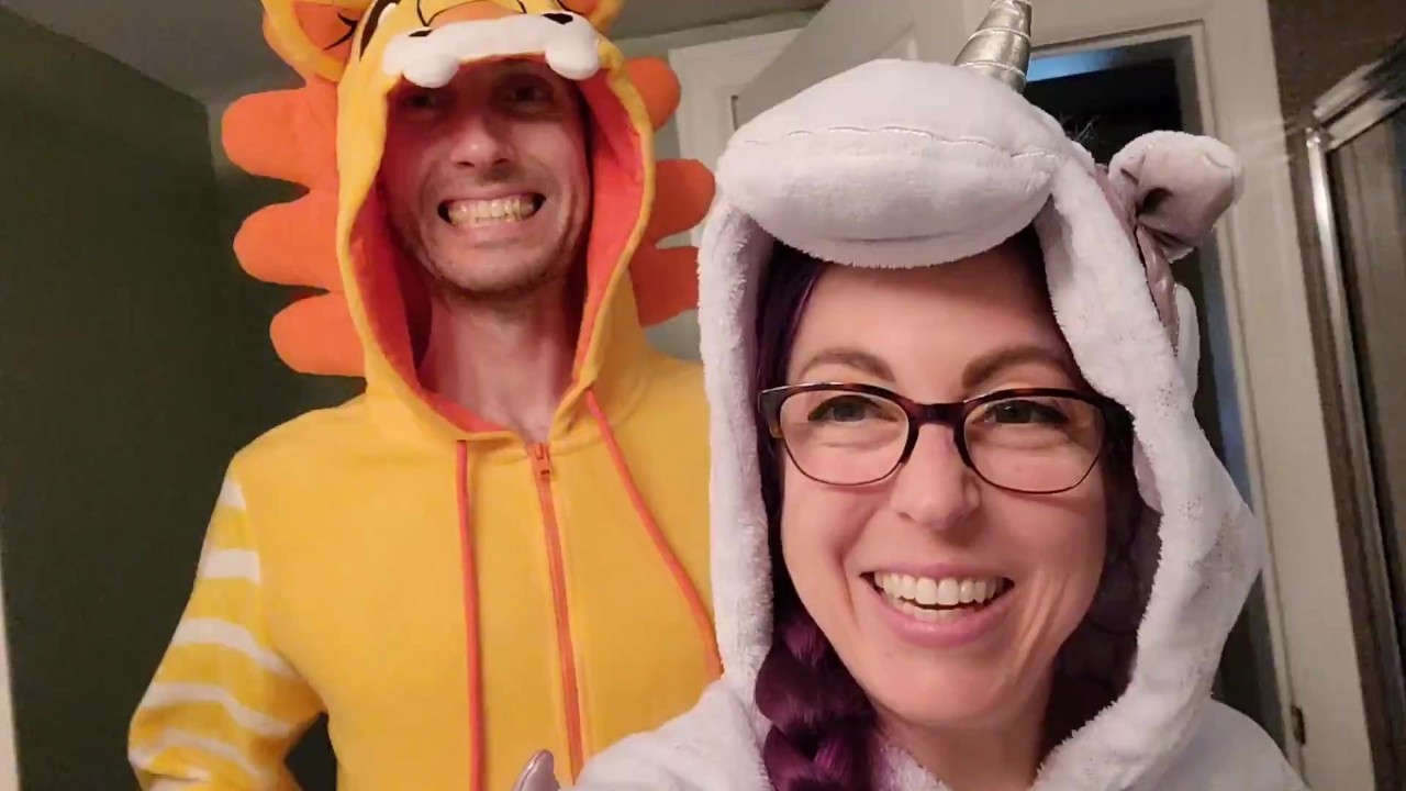 Wetting My New Thrift Store Unicorn Outfit