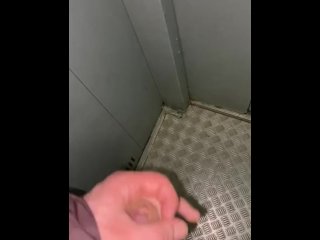 public, masturbation, elevator, solo male