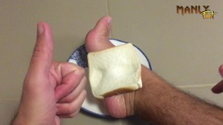CUM FOOT SANDWICH - ARE YOU TRYING TO TEMPT ME? CUM FEET SOCKS SERIES - MANLYFOOT 💦 🥪