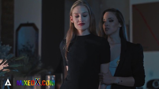 MIXEDX Euro Lesbian Pornstars Amirah Adara and Tiffany Tatum Play Games
