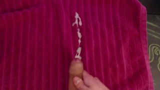 Big dick twink blows huge load after not cumming for a week