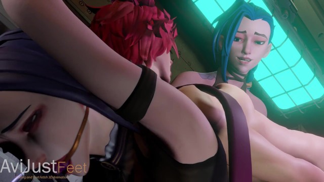 Vi Tickled by Jinx (Arcane)