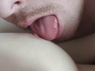 Close Up Hard Nipples Sucking
