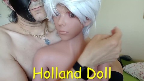 06 Holland Doll Duke Hunter Stone - Silicone Doll eaten licked and creampied by her Duke