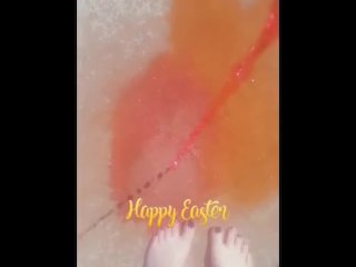 colorful, vertical video, feet and toes, solo female