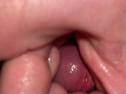 Preview 3 of A man jerks off his penis very big and moans. Cumming a lot of cum