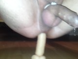 Archive #2 - fast cum after dildo slides in his young asshole