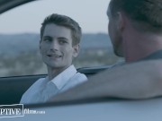 Preview 5 of Conflicted Christian Twink Runs Away, Has First Gay Sex With Older Man - Trevor Harris, Pierce Paris