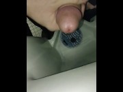 Preview 1 of Quick work jerk and cum at urinal