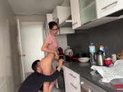 Preview 3 of One Sunday while I'm cooking in a thong, Valentin fucks me deliciously - Miss Pasion -