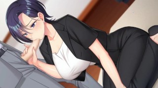 Rin to Shita Tsuma wa GAME |オフィスで上司のためのフェラチオ