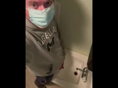 Pee Peeing In the Sink (And On His Pants and On the Floor by Accident) - Hot Guy Peeing