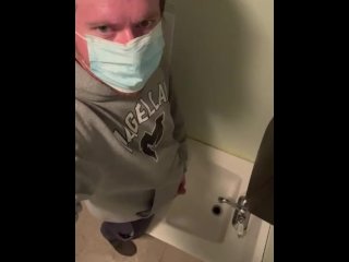 Pee Peeing In the Sink (And On His Pants and On the Floor by Accident) - Hot Guy Peeing