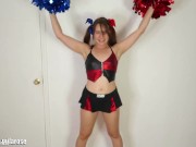 Preview 1 of Slutty Brunette Cheerleader Performs