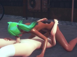 Yaoi Femboy - Ash Hard Sex with another Femboy in Street