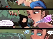 Preview 6 of Tomb Raiders - Lora Craft and The Guardian of Pleasure Cartoon comic parody ( Voiced )