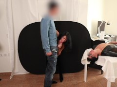 Stepsister Swallows After Squirt And Gangbang Facial still 11