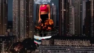 The giantess Samira grows up a lot after training and has fun in the city (Trailer- SFX)